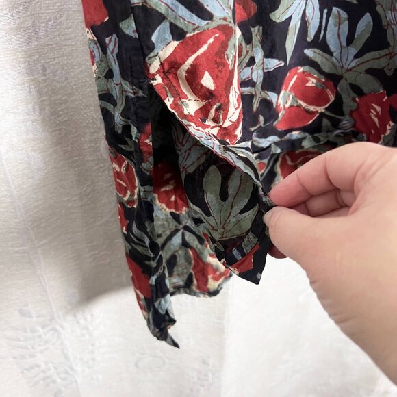 Anokhi Daada Tunic in Tobago Fire print cotton floral India block print boho L - Picture 5 of 9